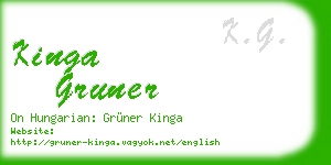kinga gruner business card